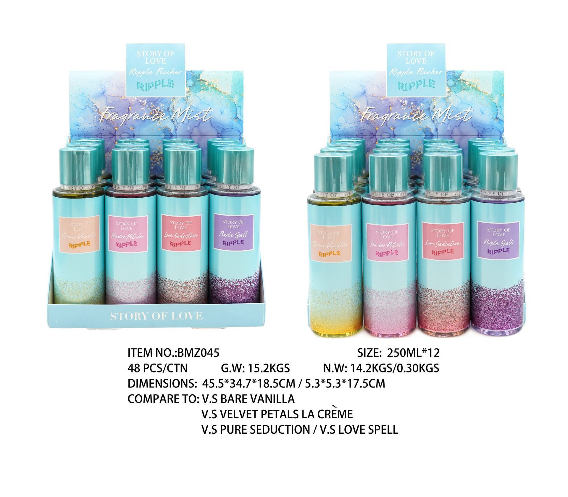Perfume para mujeres 250ml spray corporal comercio exterior sudeste asiático sudamericano fragrancia para hombres estand paquete de muestra especial image 50