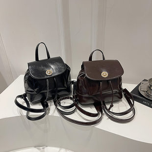 Small bag, trend solid color shoulder bag, Korean style, worn on the shoulder