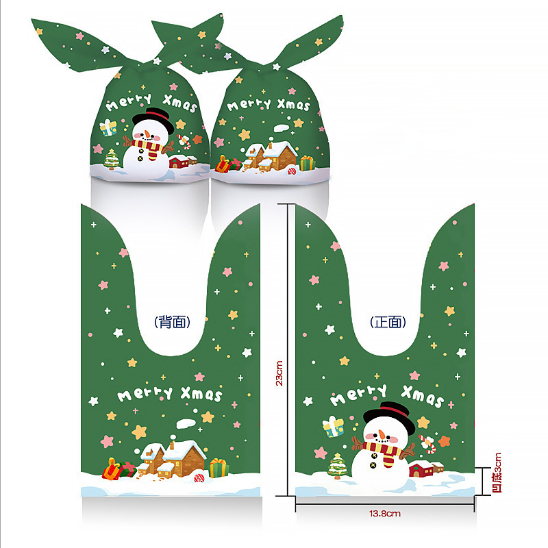 クリスマスキャンディーバッグギフト包装袋リボン巾着アップルウサギ耳漫画巾着袋在庫ありクロスボーダー|undefined