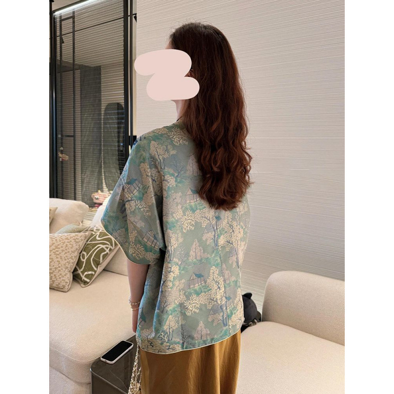 新しい中国風の国民風婦人服 2025 新しいニッチ非衝突スタイルのハイエンドアセテートドレスツーピーススーツ夏|undefined