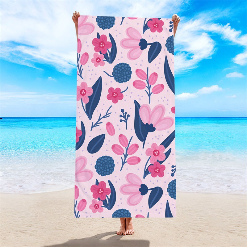 Comercio exterior Amazon toalla de playa de impresión digital europea y americana toalla de secado rápido toalla de felpa de microfibra toalla de baño de piscina