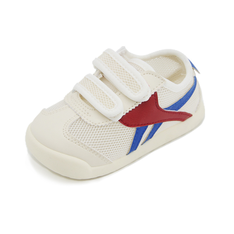 Fashionable children's sneakers with velcro for early age