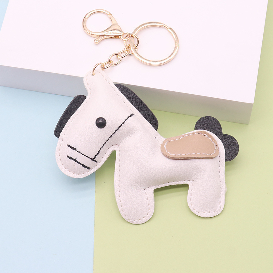 Colgante de pony de cuero de imitación de moda, bolso de todo fósforo de cuero de cuero, bolso de llave de coche de moda lindo, colgante de bolsa