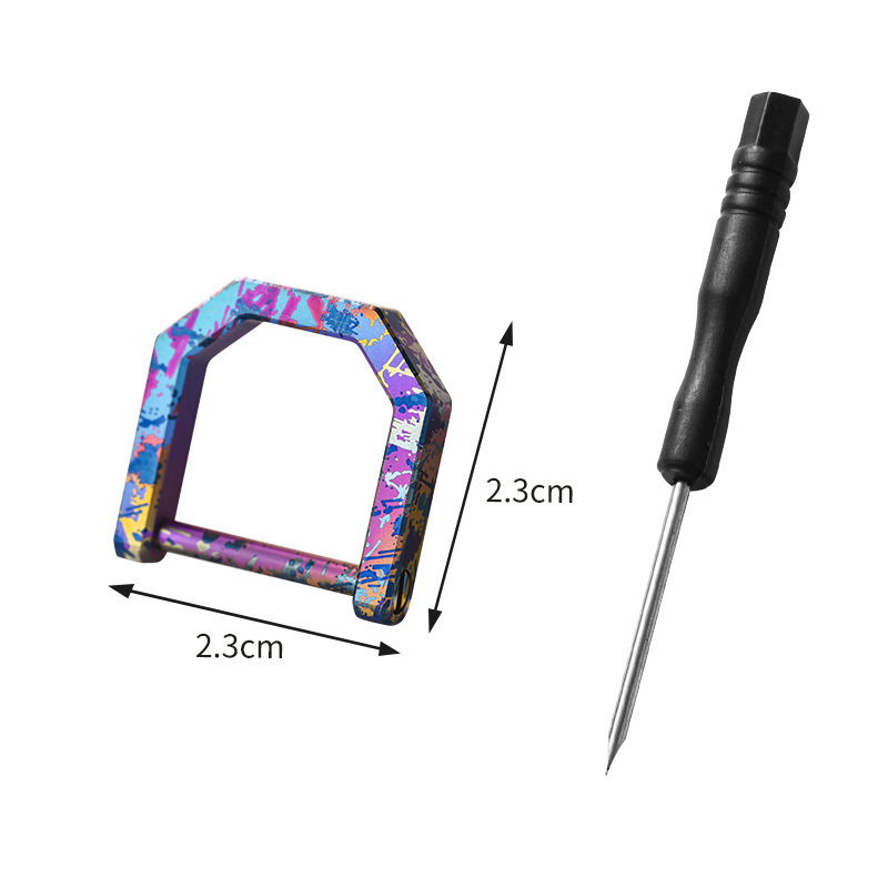 Mini hebilla de herradura de aleación de titanio con destornillador llavero de coche al aire libre al por mayor hebilla en forma de D portátil multifunción