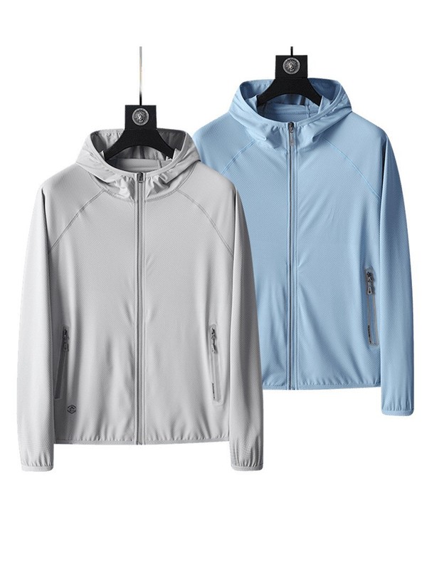 男性とカップルのための工場直販日焼け止め服夏薄い通気性抗 UV アイスシルク釣り日焼け止め服超薄型アウター|undefined