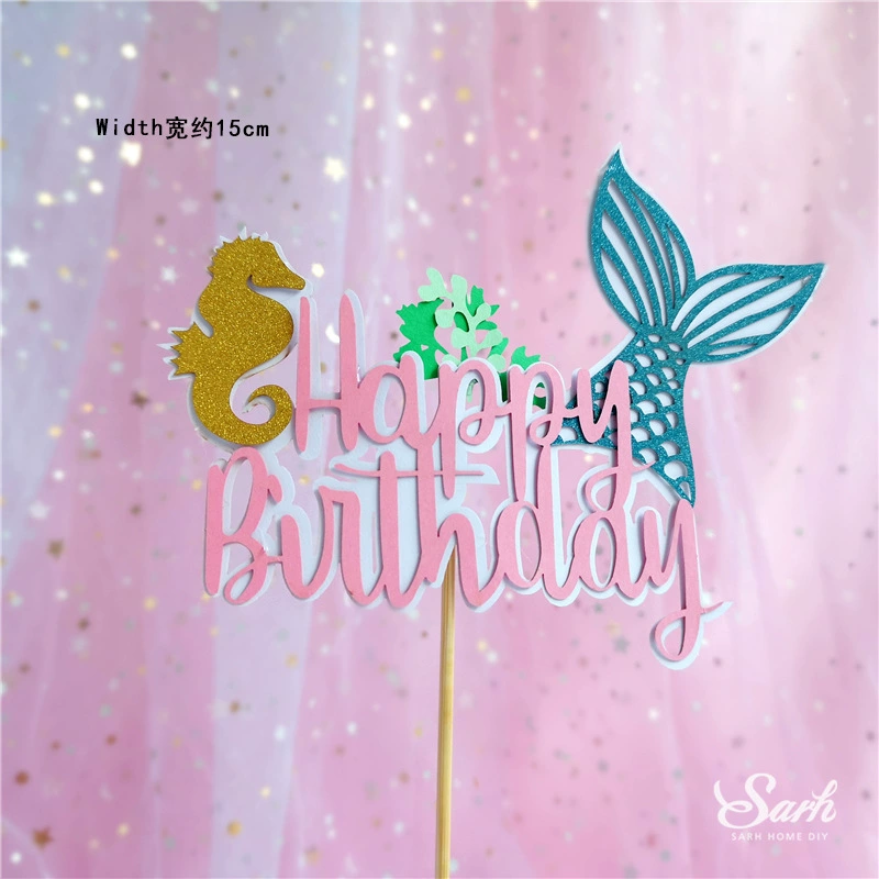 Panfan baking cake decorate the original model turtle shell shell, marine series plug -in birthday cake dessert