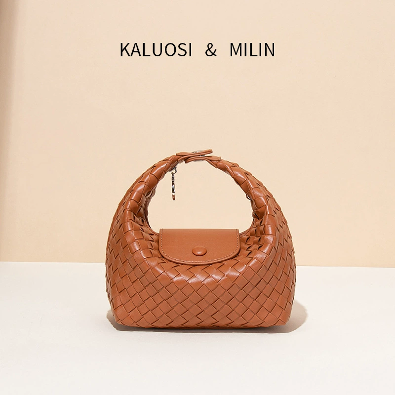 Сумка женская дракон инкрустированная сумка 2025 весна и лето новая тканая сумка на одно плечо