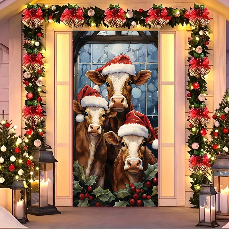 Transfronterizos JIT Navidad decoración colgante festivales atmósfera etiqueta de puerta fiesta atmósfera de fondo decoración cubierta de puerta