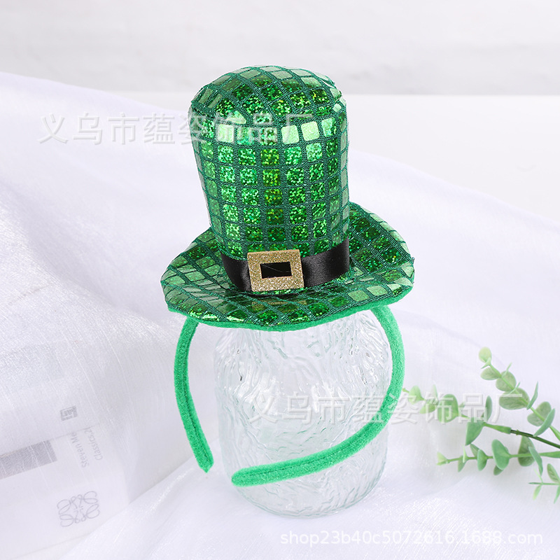 Diadema de trébol para San Patricio, accesorio de fiesta al por mayor image 2