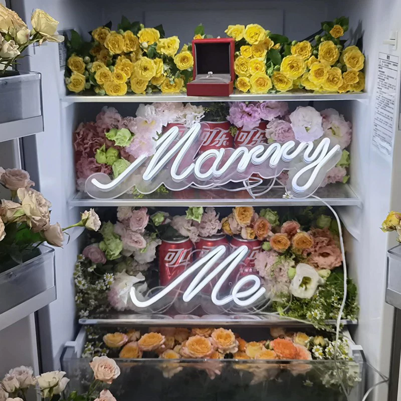 Светильники для предложения “Marryme married me”, неоновый свет, праздник LED бренд HappyBirthDay