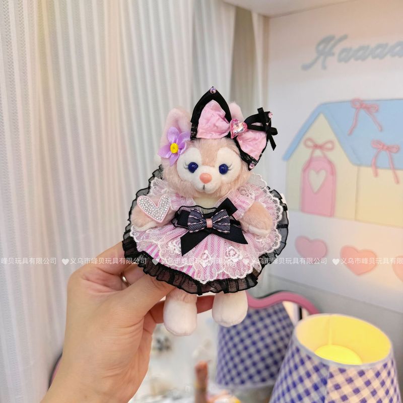 玲娜貝児の青い真珠のお姫様のスカートはぬいぐるみのかばんをつけてキーホルダーのメーカーを包んで直接販売します。|undefined