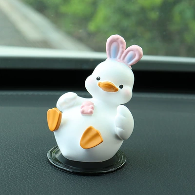 Car ornaments Car Ornaments New Cute Car - duck-lying-down-comes-with-anti-slip-mat