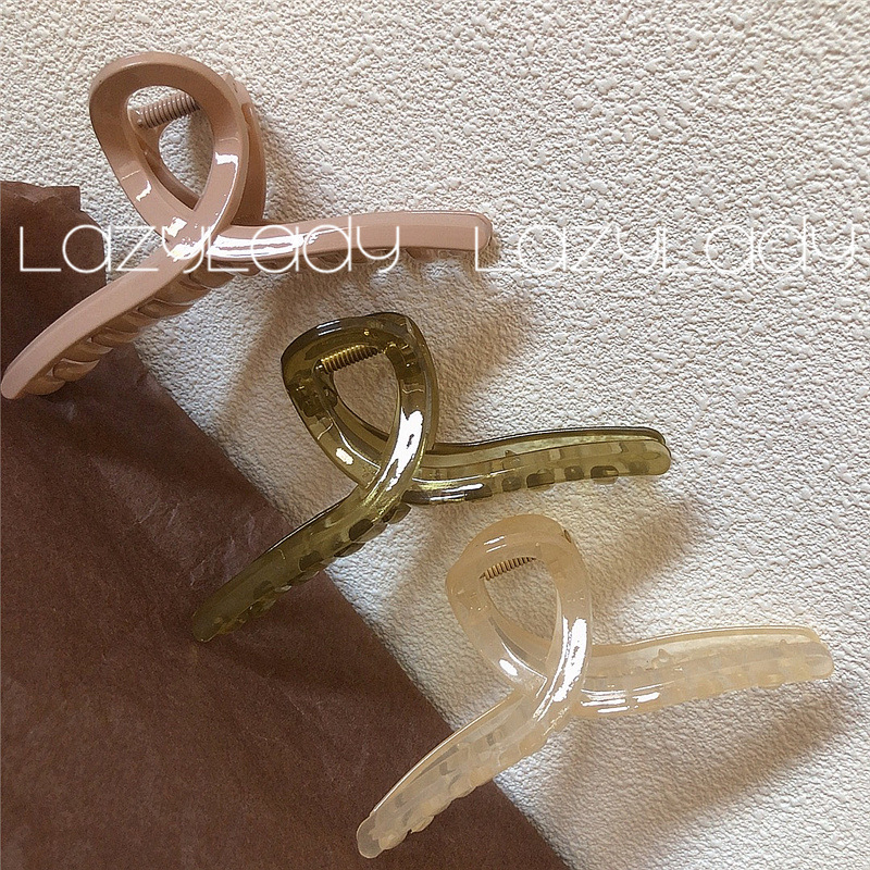 Cross shark grip South Korea ins Internet celebrity cross-border elegant back head bath hair claw clip plate hairpin headdress