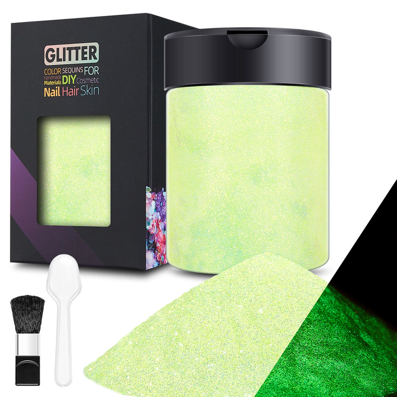 Amazon selling nail art ultra-fine glitter luminous dopamine flow hemp handmade DIY wearable nail jewelry wholesale