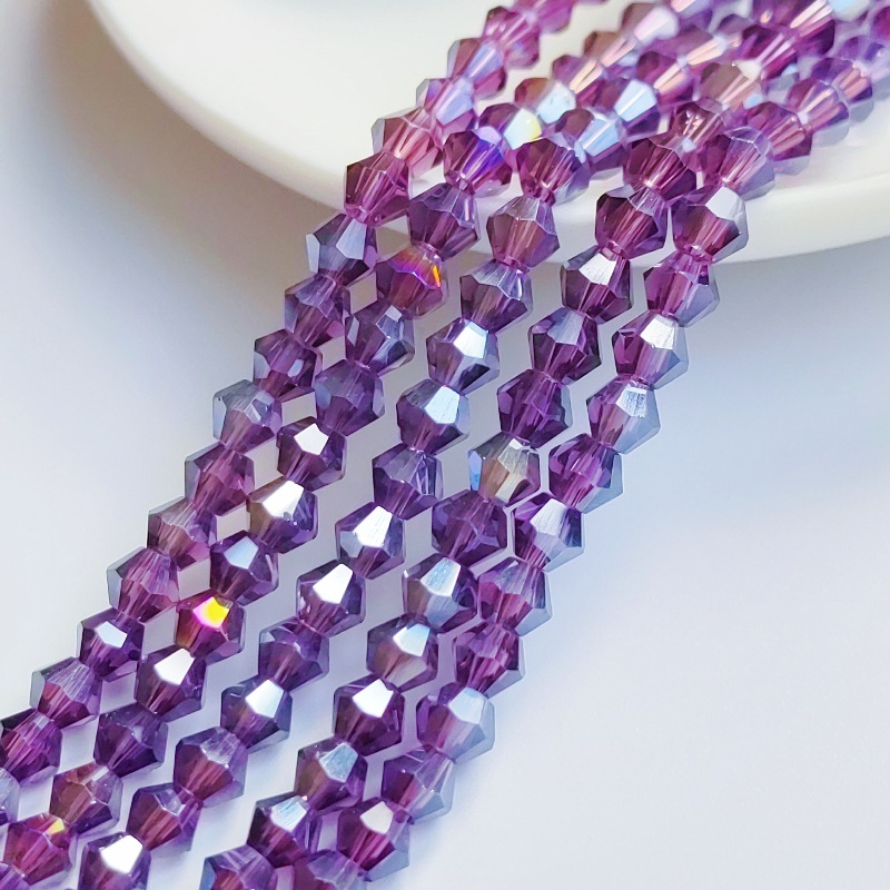 [10 pedidos mínimo] Cuentas puntiagudas de cristal Cuentas de diamante 23468mmAB Color Diy Tocado Accesorios para el cabello Zapatos Ropa Material con cuentas