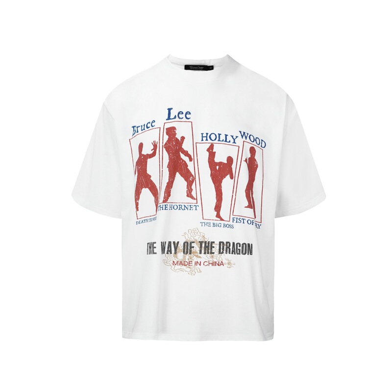 HC/HermitCreate ブルース・リー 2.0 デジタルダイレクトインジェクション 300G ヘビーウェイト メンズ 半袖 ウォッシュド Tシャツ|undefined