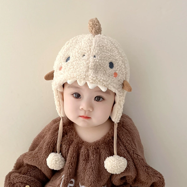 Beige plush keep warm monster, 3 month, 2 years, 44-48cm