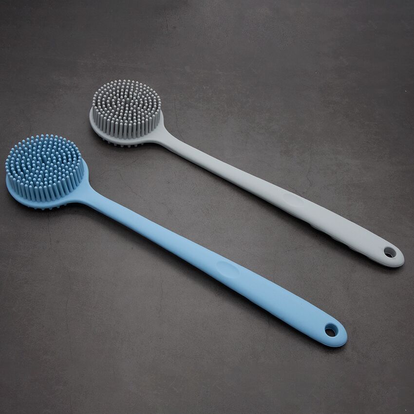 Long-handled silicone bath brush, back scrubber, mud scrubber, shower brush, back brush, massage brush