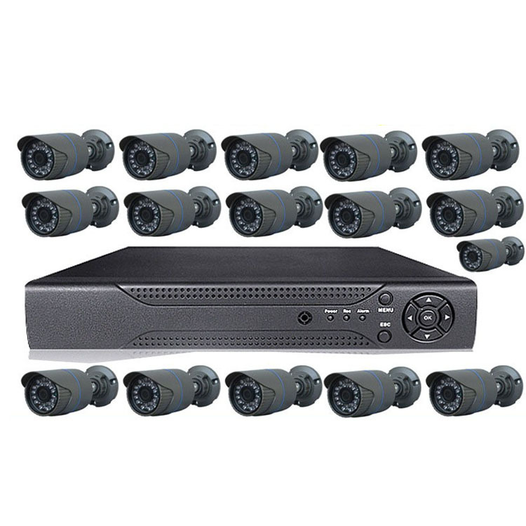 Paquete de monitoreo de 16 vías Kit de monitoreo de 16 vías AHD Kit de cámaras de CCTV