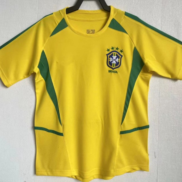 Camiseta de Brasil de manga corta retro 2002 Francia Chelsea Argentina Santas Portugal Camiseta de fútbol AC Milan