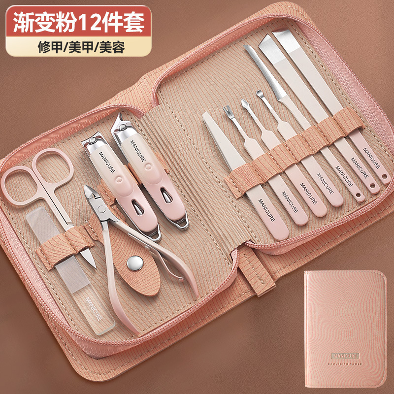 Caja de cortador de uñas de piel muerta, cortador de uñas de acero inoxidable, conjunto de cortador de uñas al por mayor, herramientas de manicura en stock, conjunto completo