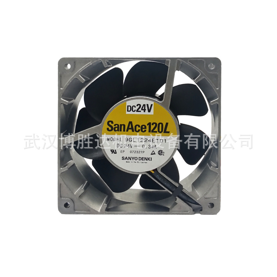 9GL1224G101 三洋SANYO三线变频器铝框风扇  24V 0.50A 12CM