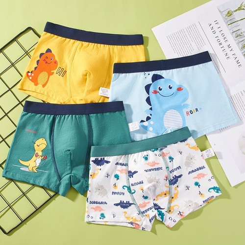 Children's underwear Cotton boy straight-leg pants Short pants baby toddler boy 12 years old 100% cotton Middle and large children four-sided bottom