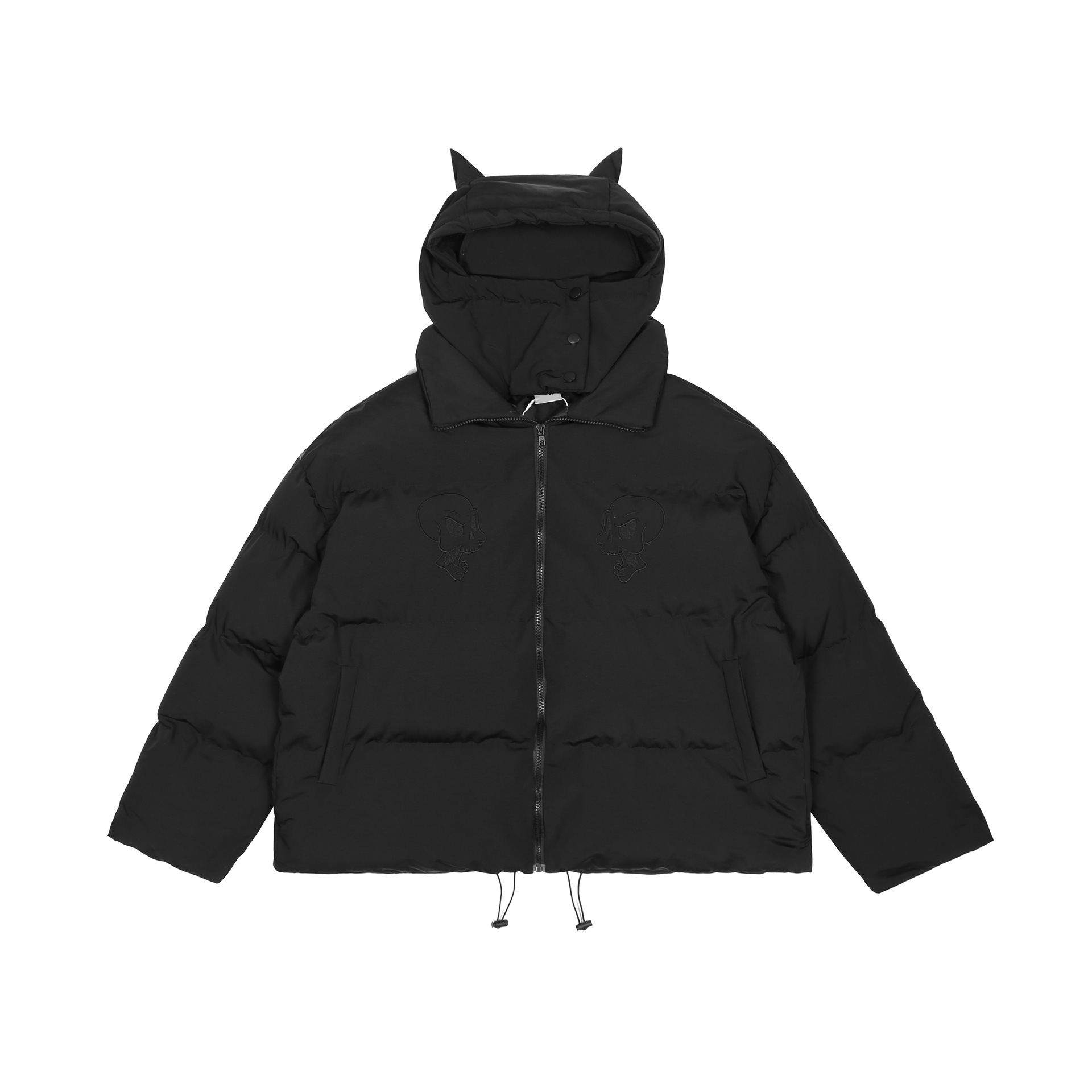 Herrenbekleidung Maskierter Kragen Einfarbige Baumwolljacke mit Kapuze Herren Winter Verdickte Baumwolljacke Paar_voghion.com
