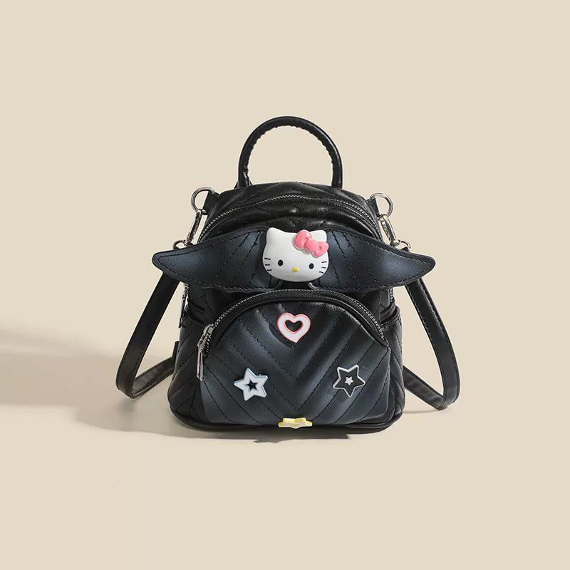 Рюкзак (Hello Kitty) милый мини-сумка на одно плечо, стёганая экокожа, трансформируемый, 2023
