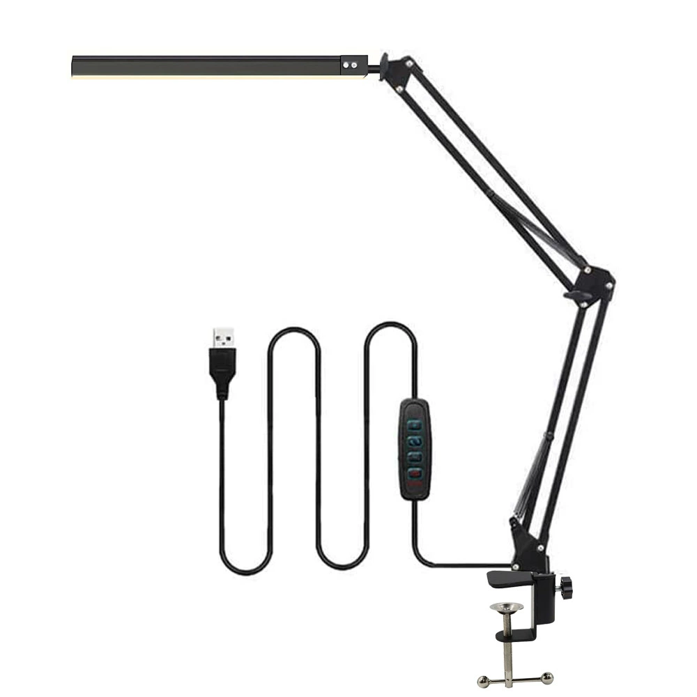 Складная светодиодная настольная учебная лампа, для работы и чтения, три режима цвета, защита глаз