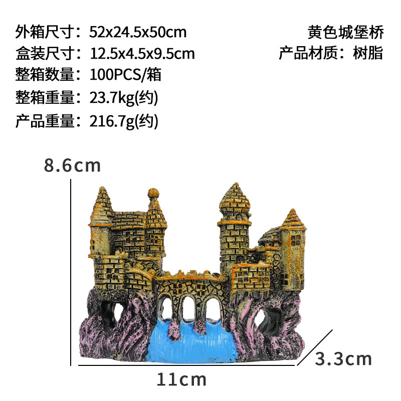 Decoración de micropaisaje de villa de estilo europeo, artesanías de resina, paisajismo de casa, castillo de dibujos animados, decoración de casa pequeña, venta caliente