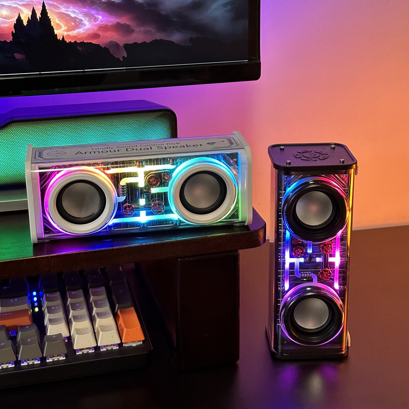 新型無線bluetoothスピーカー屋外家庭用デスクトップサブウーファーのカラフルなカードのカラフルな雰囲気のライトの小さい音響|undefined