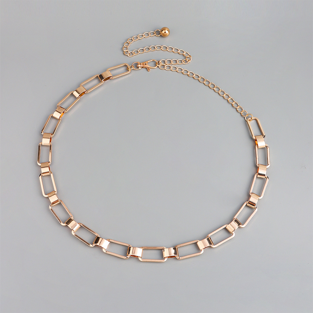 1 Piece Quantity Punk Solid Color Metal Wholesale Waist Chain