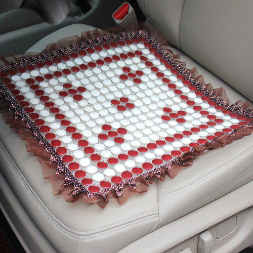 Car Plastic Seat Cushion Ventilated Breathable Van Size Passenger Truck Seat Cushion Single Piece Summer Cooling Cushion Square Chair Cushion