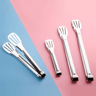 不锈钢食品夹子厨房烤肉烧烤煎牛排家用防烫面包食物加厚烘培工具