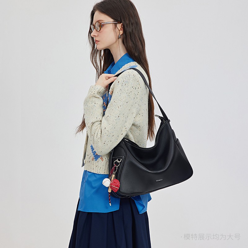 Valencia Large Capacity Tote Bag 2026 New Arrival Women's Commuter Casual Cowhide Shoulder & Crossbody Bag - Thumbnail 3