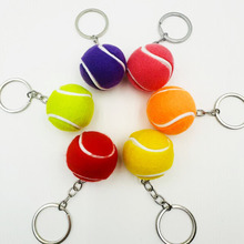 现货批发大号3.5cm网球钥匙扣包包挂件网球体育活动礼品厂家直销