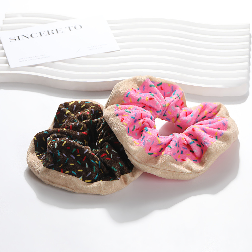 1 Piece Quantity Daily, Street Occasion Cloth Material Cute Women's Donuts Cloth Hair Tie