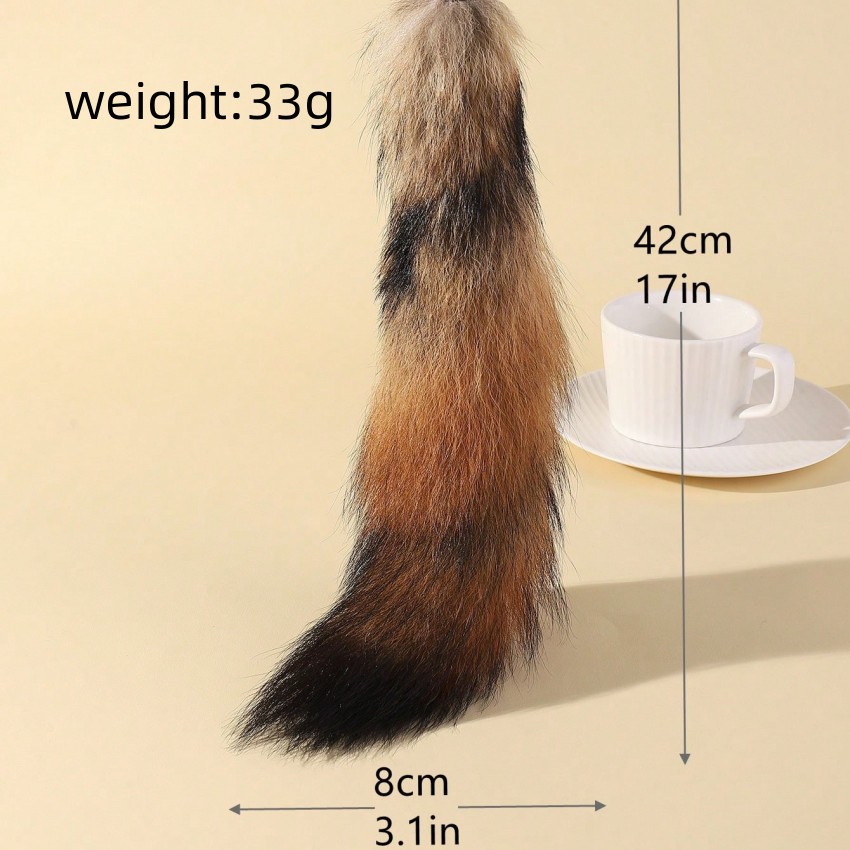30g Weight Bag Pendant, Keychain Classification 1 Piece Quantity Daily, Street Occasion Plush Material Fox Tail Pattern Unisex Gender Simple Style Style Simple Style Fox Tail Plush Unisex Bag Pendant Keychain 无