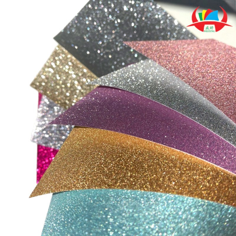 Papel nacarado A5 color cartón papel brillo papel polvo de oro papel láser papel Super flash en polvo papel oro y plata tarjeta papel brillo