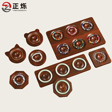 diy串珠工具盘一体实木首饰展示盘盘串珠盘托盘摆摊饰品展示盒