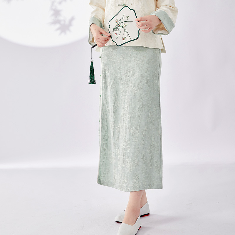 Autumn elegant retro long skirt