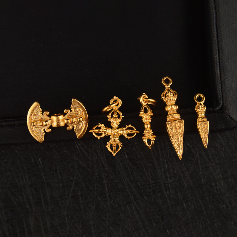 Guda Shajin Accessories Chisel Carved Cross Diamond Pestle and Bell Axe Pendant Manjusri Sword Pendant Beaded Rope Diy Jewelry Guda Shajin Accessories Chisel Carved Cross Diamond Pestle and Bell Axe Pendant Manjusri Sword Pendant Beaded Rope Diy Jewelry
