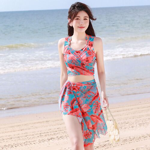 New bikini set, sexy hot spring vacation beach swimming suit, three-piece set for women, wholesale