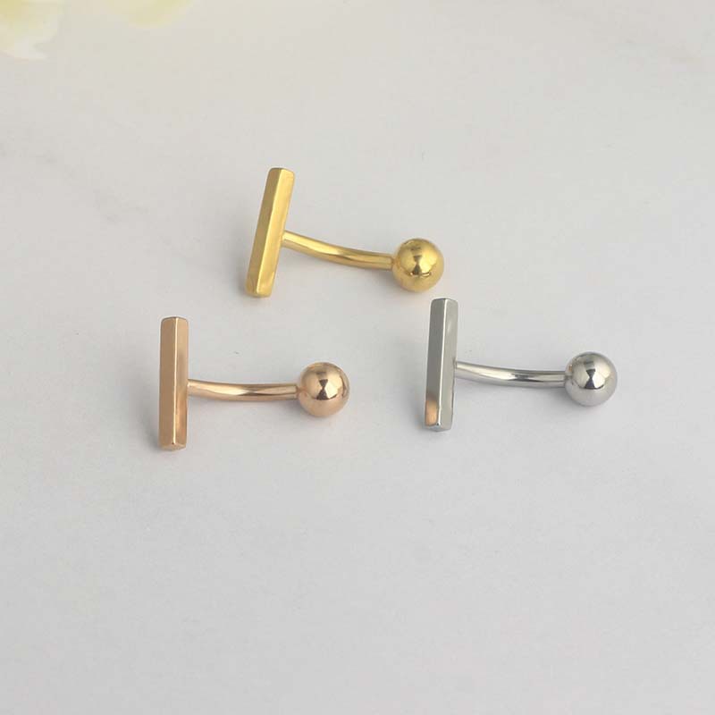 7g Weight Belly Ring Classification 1 Piece Belly Rings Simple Style Classic Style Solid Color 304 Stainless Steel Plating Belly Rings