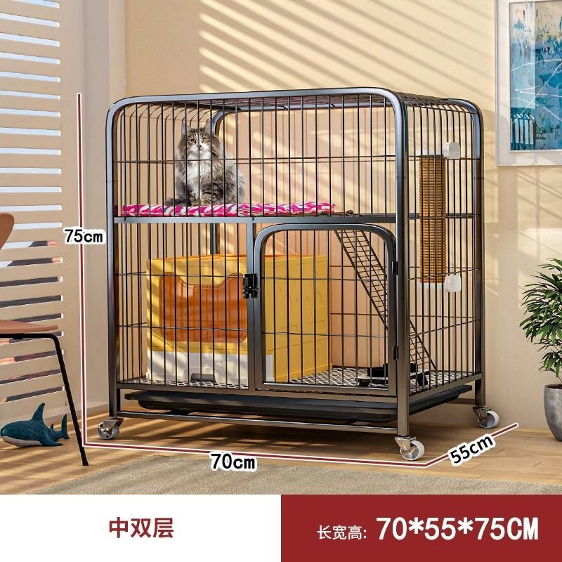 강화바퀴형/블랙 미디엄 더블 레이어 70*55*75cm