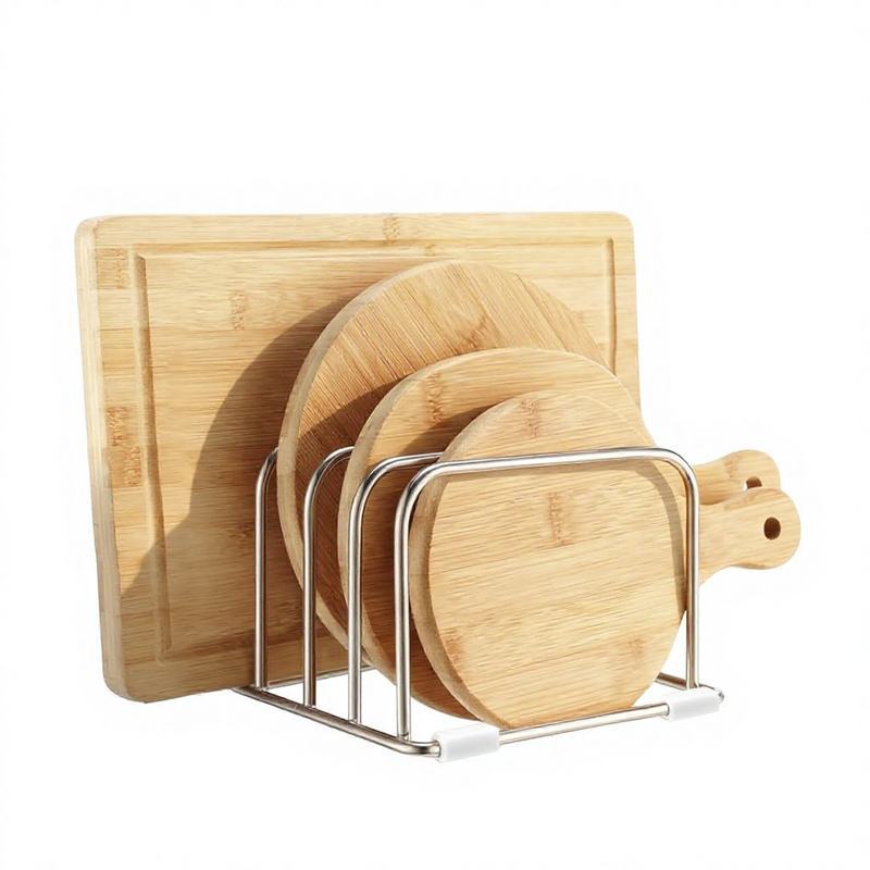 304 Stainless Steel Cutting Board Rack, Thickened Countertop Kitchen Knife Board Rack, Pot Lid Holder Integrated Stand