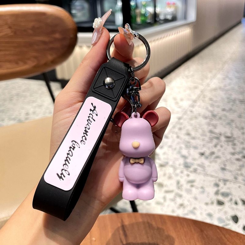 ネットセレブ人気の暴力的なクマのキーホルダーかわいいクマの人形バッグペンダントショッピングモール会社のオープニングイベントギフト|undefined
