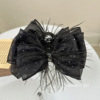 Advanced hair accessory, universal crab pin, black hairpins, Chanel style, light luxury style, adds volume, loose fit