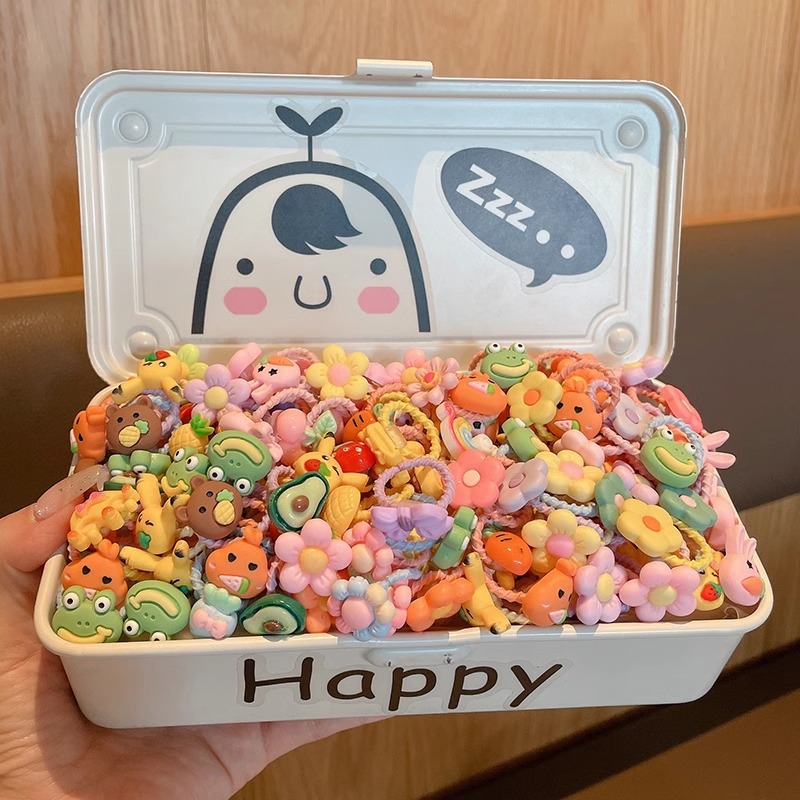 La banda de goma del bebé de los niños no duele el pelo Tamaño pequeño gargantilla pulgar banda de pelo tocado elástico bebé niña cabeza cuerda